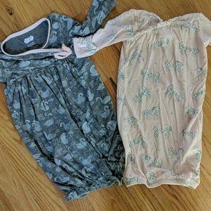 MudPie and Angel Dear 0-3 months baby gowns